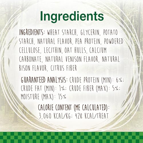 Nylabone Healthy Edibles WILD Natural Longer-Lasting Chew Treats, Venison Flavor, Large Dogs Up to 50 lbs - Made in USA (1 Count) - size: 1 Count (4.9 oz) (Pack of 1)
