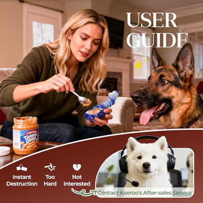 Kseroo Indestructible Dog Toys for Aggressive Chewers: 2-Pack Tough Chew Toy for Large Dogs, Heavy Duty Long-Lasting Dog Bones for Large Breed, Dog Toys to Keep Them Busy - color: Purple & Blue