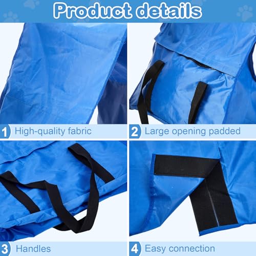 Silipull 2 Set Dog Agility Tunnel Sandbags, Dog Tunnel Weight Bags Heavy-Duty PVC Weatherproof Design, Adjustable for 18"-26" Diameter for Stabilizing and Securing, Blue (Tunnels Not Included)