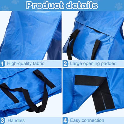 Silipull 2 Set Dog Agility Tunnel Sandbags, Dog Tunnel Weight Bags Heavy-Duty PVC Weatherproof Design, Adjustable for 18"-26" Diameter for Stabilizing and Securing, Blue (Tunnels Not Included)