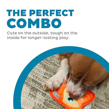 Outward Hound Durablez Minis – Squeaky Plush Dog Toy, No Stuffing for Less Mess, Interactive & Tough, Jumbo Squeaker, Puppies & Small Dogs, Fox, 6.3" - color: Fox, size: X-Small