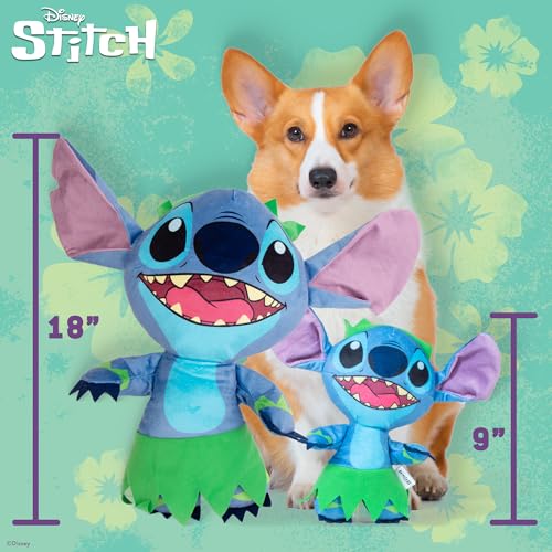 Disney for Pets Lilo and Stitch 18” Jumbo Plush Squeaker Dog Toy, Crinkle & Squeaky Pet Plushy, Cute Dog Toy Fans - color: Stitch Plush, size: 18 Inch