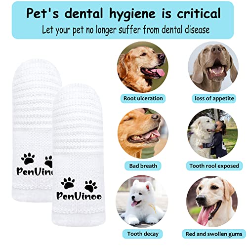 20 PCS Pet Dog Soft Toothbrush - Finger Toothbrush for Small to Large Dogs