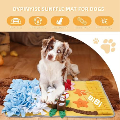 Snuffle Mat for Dogs, Interactive Dog Sniffing Mat with Squeaky Sound,Encourage Natural Foraging, Slow Feeder, Stress Relief, Machine Washable Pet Foraging Mat for Small Medium Large Dogs