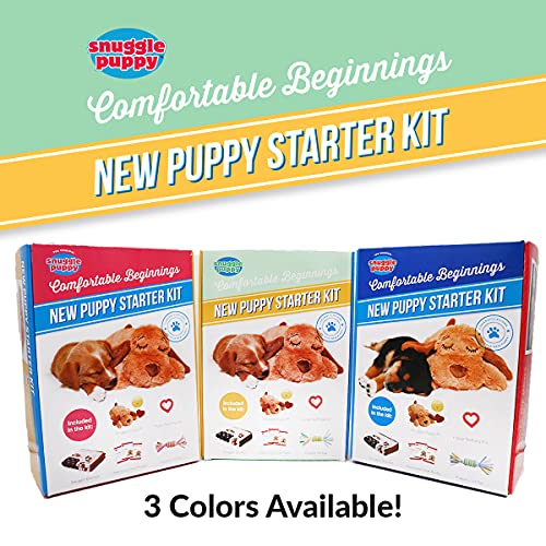 SmartPetLove Original Snuggle Puppy Essentials Starter Kit - Heartbeat Puppy for Dogs - Calming Aid with 3 Heat Packs, Puppy Teething Toy, Dog Chew Toy and Dog Blanket - color: Neutral