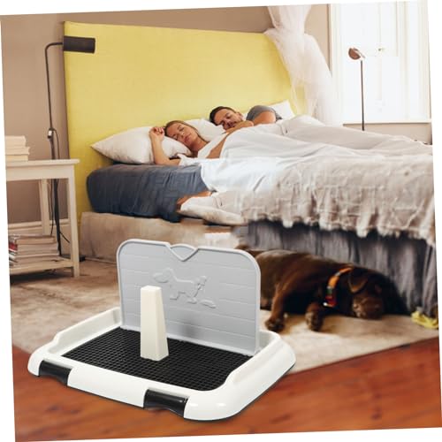 Plastic Puppy Toilet Tray with Splashproof Design for Indoor Dog Potty Training Wear Resistant Pet Potty Holder for Small and Medium Dogs at Home Office Bathroom