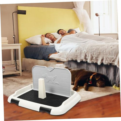 Plastic Puppy Toilet Tray with Splashproof Design for Indoor Dog Potty Training Wear Resistant Pet Potty Holder for Small and Medium Dogs at Home Office Bathroom