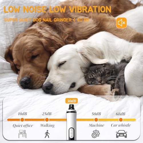 Silent Groom Pro, 2026 New Silent Pet Nail Grinder, Dog Silent Nail Grinder for Dogs Silent Dog Nail Trimmer, Rechargeable USB Charging Electric Pet Nail Grinder Nail File for Pet (#03) - color: #03