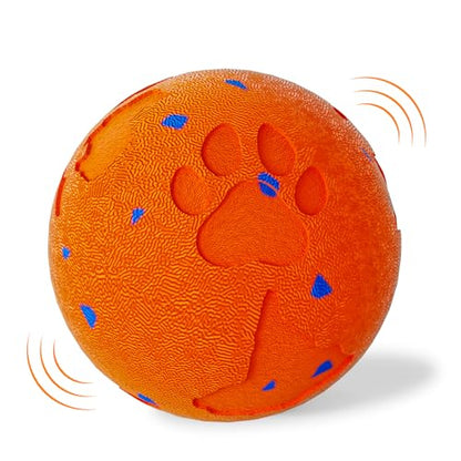 Smart Interactive Dog Toy Ball, Automatic Moving Rolling & Bouncing, Motion Activated E-TPU Dog Ball, Waterproof Chew Resistant for Medium & Large Dogs (Orange) - color: Orange