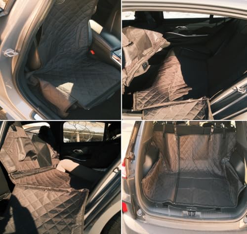 Lume Collective Co. Premium Dog Car Seat Cover – 6-in-1 Detachable Full Car Coverage, Heavy-Duty Waterproof Fabric, Door Protection Guards & Non-Slip Base – Modular Dog Seat Cover for Cars & SUVs