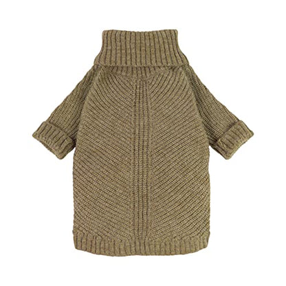 Fitwarm Thermal Knitted Dog Sweater Doggy Winter Coat Pet Clothes Doggie Turtleneck Jacket Puppy Outfits Cat Sweatsuit Sage Green XS - color: Sage Green, size: X-Small