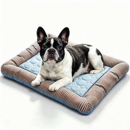 RPGT Summer Pet Self Cooling Mat No Electricity Required Kennel Bed Pad 18"x 22" Sleeping Mat Keeps Dogs and Cats Cool Ideal for Home and Travel - size: Medium
