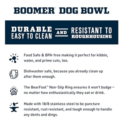 YETI Boomer 8, Stainless Steel, Non-Slip Dog Bowl, Holds 64 Ounces - color: Black Forest Green