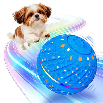 Interactive Dog Toys Ball, Light Up Smart Automatic Dog Ball with 3 Modes, Motion Activated Rolling & Bouncing, Durable ETPU Dog Toy for Small Dogs, Keeps Dogs Busy & Reduces Boredom