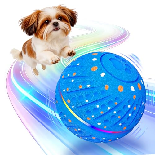 Interactive Dog Ball Automatic Motion Activated 3 Modes | Motion Activated Rolling & Bouncing, Durable ETPU Dog Toy for Small Dogs, Keeps Dogs Busy & Reduces Boredom