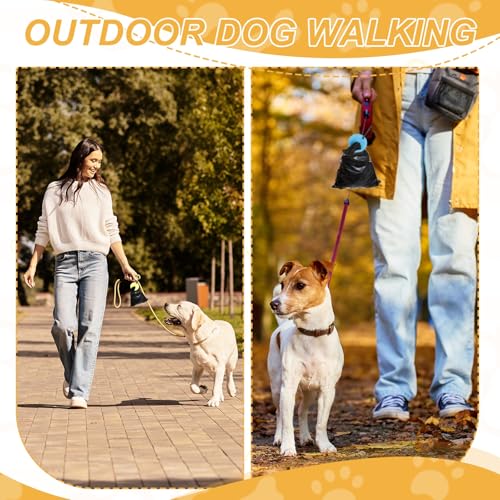 Dog Poop Bag Clip, Dog Poop Bag Holder Round for Dispenser Carrier Hands-Free Lightweight Durable PVC, (Purple/Pink, 2 Pcs), Intended for Leash/Pet Waste Bag - color: Purple/Pink