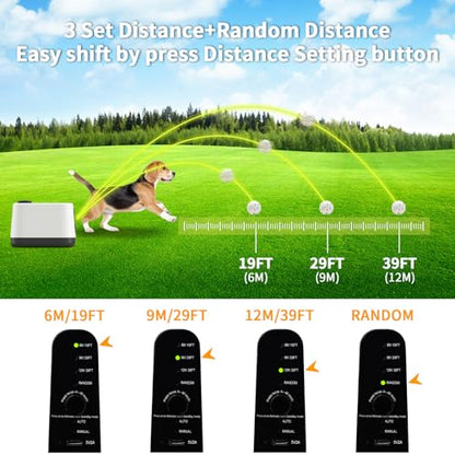 Automatic Dog Ball Launcher with Barking Function, Dual Modes (Auto/Manual) Interactive Dog Fetch Toy with 4 Adjustable Distances, Dog Balls Thrower for Small & Medium Dogs, with 4 Durable ETPU Balls - color: White and Gray
