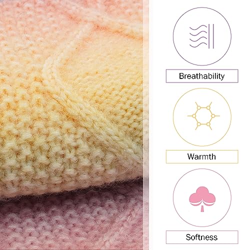 QBLEEV Girls' Small Dog Sweaters - Soft, Warm Winter & Fall Pullover Sweaters with Turtleneck & Vest Options for Female Puppies & Dogs - XS - color: Gradient Pink, size: X-Small