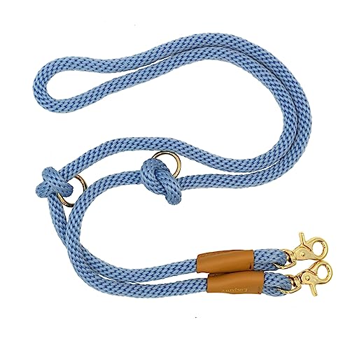 7FT Hands Free Dog Leash, Waist Dog Leash for Walking Running - color: Airy blue