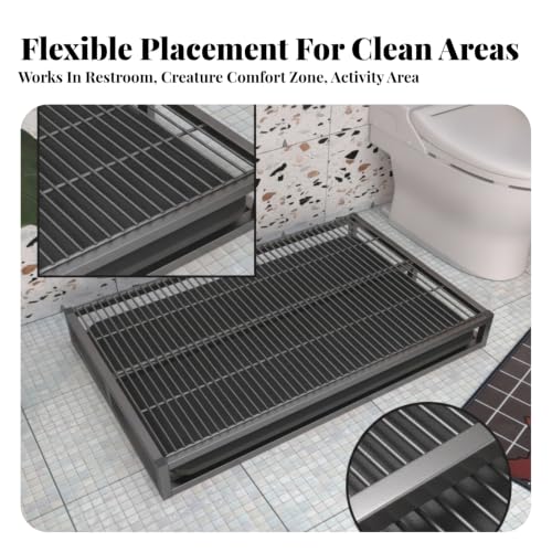 Slatted Dog Potty Open-Grid Surface Drawer-Style Dog Toilet Drainage Design Puppy Potty Tray, Small 52cm 35cm - size: Small 52cm 35cm