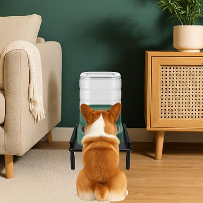 Dog Water Dispenser Stand, Metal Raised Holder for Pet Automatic Feeders, Height Adjustable Elevated Stand for Pet Feeders, Suitable for Cats, Small & Medium Dogs [Stand Only] - color: Black (Basic)