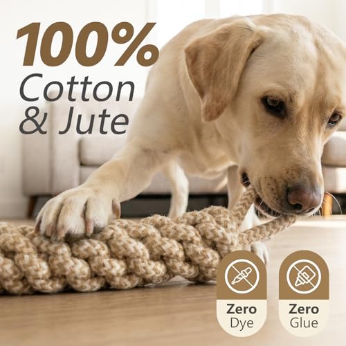 Dog Chew Toys for Aggressive Chewers, Rope Toys for Large Dogs with Dental Benefits, Durable Training Chew Rope, M Size - size: Medium