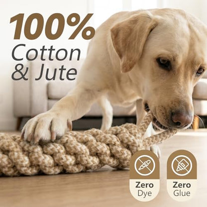 Dog Chew Toys for Aggressive Chewers, Rope Toys for Large Dogs with Dental Benefits, Durable Training Chew Rope, M Size - size: Medium