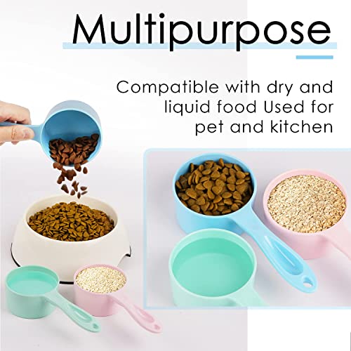 Super Design 1/2 Cup Dog Food Scoop for Container Melamine Measuring Scoop for Dogs Cats Birds and Rabbits Pet Food Feeding Scoop Dishwasher Safe - Baby Blue - color: Baby Blue ½ Cup