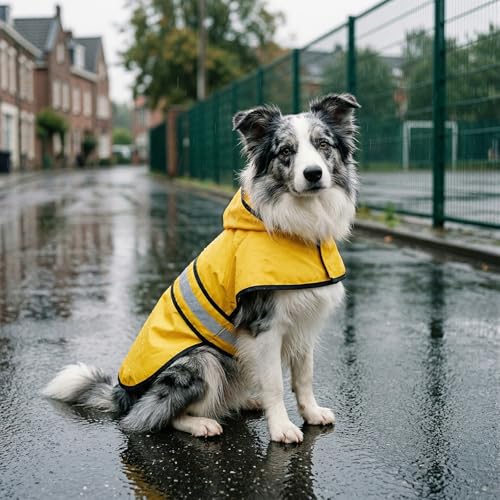 choyaxo Dog Raincoat Dog Rain Jacket with Hooded for Small Medium Dogs - size: Medium