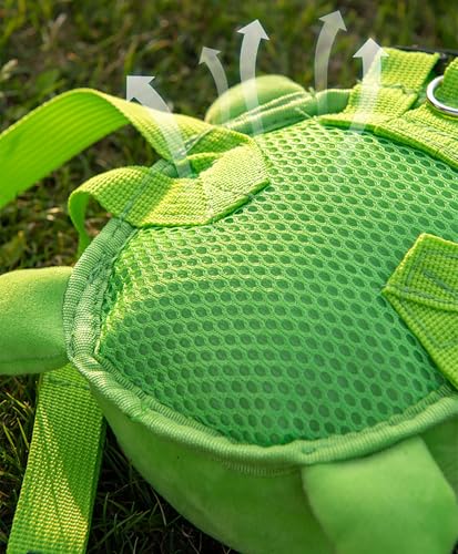 Dog Backpack Harness with Leash, Adjustable Dog Harness Backpack for Small Dogs, Cute Turtles Shape Bag Pet Carrier Backpacks for Hiking Training and Daily Walking - color: Green
