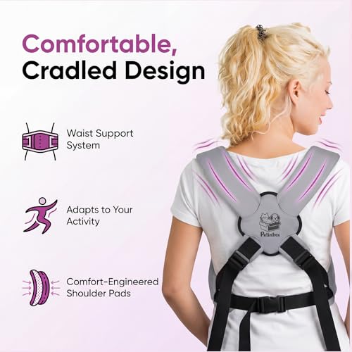 Dog Carrier Sling for Small Dogs 7–15 lbs, Hands-Free Front-Facing Pet Sling with Safety Leash, Support Mat & Adjustable Strap, Breathable Mesh, Machine Washable for Walking, Hiking, Travel (Grey)