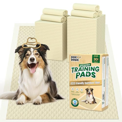 Puppy Pads 30 Count Small 22x22in Bamboo Training Pads Deodorizing Leakproof Quick Drying Dog Pee Pads Super Absorbent Disposable Pee Pads for Dogs Puppies, Doggie, Cats, Rabbits - size: 22*22(30 Count)