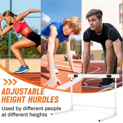 Seenelling Adjustable Height Hurdles from 27 to 42 Inch Foldable Track and Field Equipment Jumping Speed and Agility Training Hurdle for Track Soccer Athletic Basketball Courses Drills