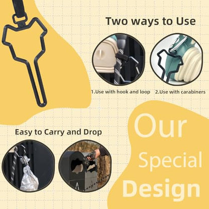 Medium Pooper Scooper, Portable and Handheld Size for Walking Large and Small Dogs Outside Yard or Travel Outdoors, Pup Poop Scoop with Container and 30pcs Pet Waste Bag Attachment - size: Medium
