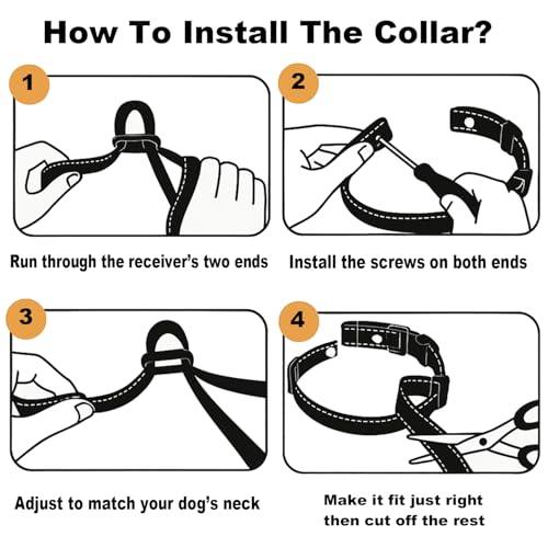 Aikko Reflective Collar Replacement Strap, Durable Nylon Universal Shock Collar for Dog, Adjustable GPS Replacement Belt for Small Medium Large Dog with Heavy-Duty Buckle, Red - color: Red
