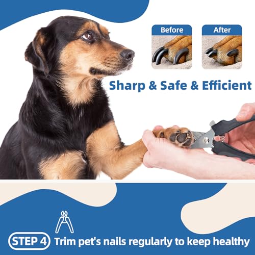Dog Brush for Shedding,7 PCS Pet Grooming Brush Kit to De-fur & Hair Slicker Deshedding Brushes with Undercoat Rake Comb Bath Brush&Nail Clipper for Grooming Short Long Haired Dogs Cats Blue - color: A-Blue
