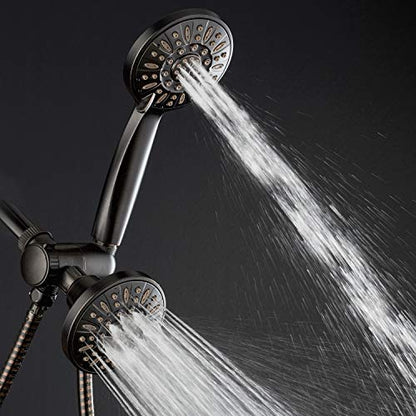 AquaDance Oil Rubbed Bronze Premium High Pressure 48 3-Way Combo for The Best of Both Worlds – Enjoy Luxurious Rain Head and 6-Setting Hand Held Shower Separately or Together - color: Oil Rubbed Bronze