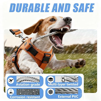 2 in 1 Chew Proof Dog Seat Belt for Car, Heavy Duty Steel Cable Car Harness & Headrest Restraint for Medium & Large Dogs Chewer - color: GREY