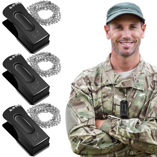 Jenaai 3 Pieces Brass Dog Training Clicker with Chain, Loud Metal Clicker for Dogs, Puppies and Cats, Positive Reinforcement Tool for Obedience, Recall and Behavior(Black) - color: Black