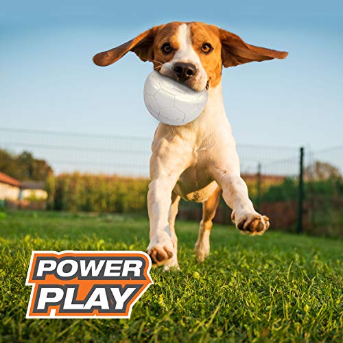 Nylabone Power Play Gripz Felt Soccer Ball Rubber Fetch Toy, Squeaky Ball for Dogs, Medium (1 Count) - size: Medium (1 Count), style: Soccer