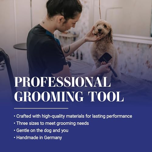 Chris Christensen Big K Dog Slicker Brush for Dogs (Goldendoodles, Labradoodles, Poodles), Groom Like a Professional, Fluff Detangle Style, Saves Time Energy, Black, Medium - color: Black, size: Medium