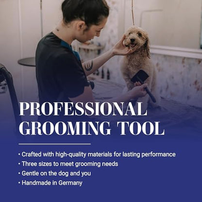 Chris Christensen Big K Dog Slicker Brush for Dogs (Goldendoodles, Labradoodles, Poodles), Groom Like a Professional, Fluff Detangle Style, Saves Time Energy, Black, Large - color: Black, size: Large