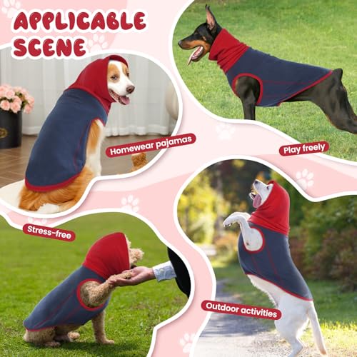 Dog Sweater,Dog Fleece Jacket Vest,Stretchy Pullover Soft Dog Sweatshirt, Lightweight Turtleneck Dog T-Shirts,Pullover Dog Pajamas,Stylish Pet Outfits,Warm Dog Winter Coat for Small Medium Large Dogs - color: NavyBlue, size: XX-Large