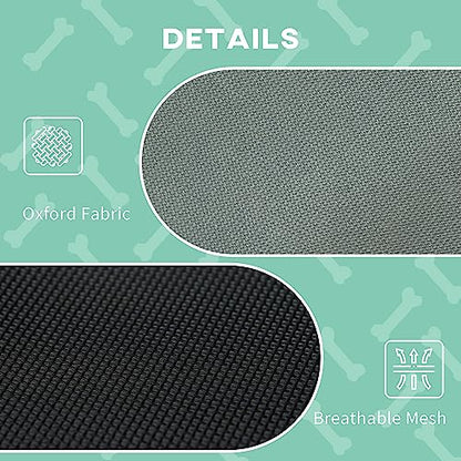 Pawhut Elevated Cooling Dog Bed Cot w/ Canopy Shade - Gray (30 inch) - color: Gray, size: 30 inch
