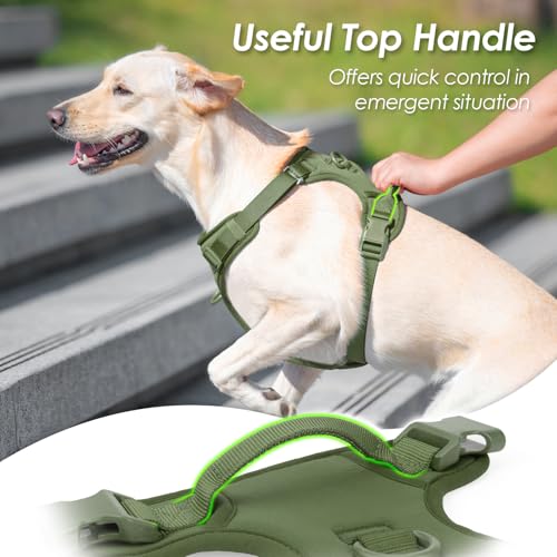 No Pull Dog Harness, Puppy Vest with Front Clip for Small Medium Large Sized Dog (Misty Green,S) - color: Misty Green, size: S(Neck:15.7-22.0", Chest:17.3-24.8")