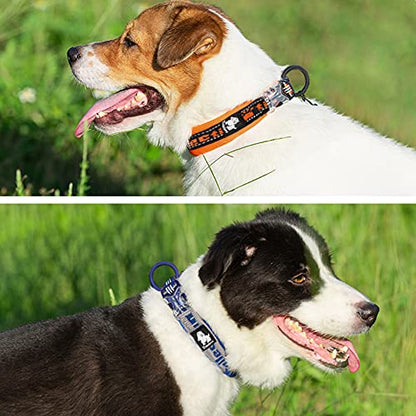 Reflective Dog Collar Neoprene Padded Dog Collar Nylon Pet Collar Adjustable Dog Collar for Small Medium Dogs Puppy Collar Blue Pink S - size: S 13.8-15.7IN