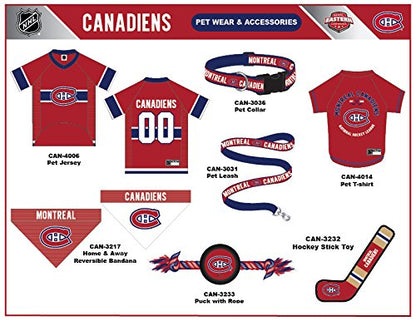 NHL Montreal Canadiens Tee Shirt for Dogs & Cats, X-Small. - Are You A Hockey Fan? Let Your Pet Be An NHL Fan Too! - color: Montreal Canadiens, size: X-Small
