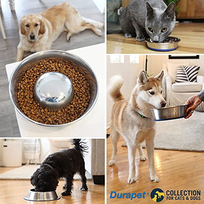 OurPet's DuraPet Premium Dishwasher Safe Stainless Steel Dog Bowl for Food or Water [Multiple Sizes for Small to Large Dogs] Extra Large (11 Cups) - size: 11 Cups
