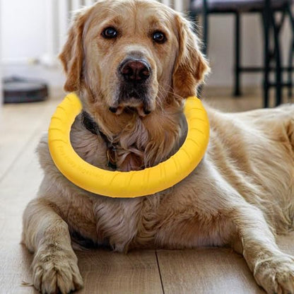 SHOWERORO Large Breed Dog Chew, Sturdy Eva Solid Chew Ring for Aggressive Chewers, Elastic Bite-Resistant Pet for Interactive Training and Puppy Teething
