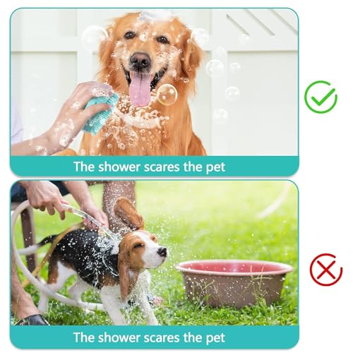 Gentle Pet Bath Brush with Shampoo Dispenser – Soft Silicone Dog & Cat Grooming Scrubber, Massage & Deep Clean for All Fur Types